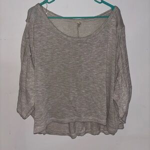 Lovemarks Knit XL Top Beige Short Sleeve Made in USA